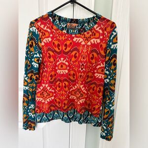 Colorful Tory Burch top sz small/medium
